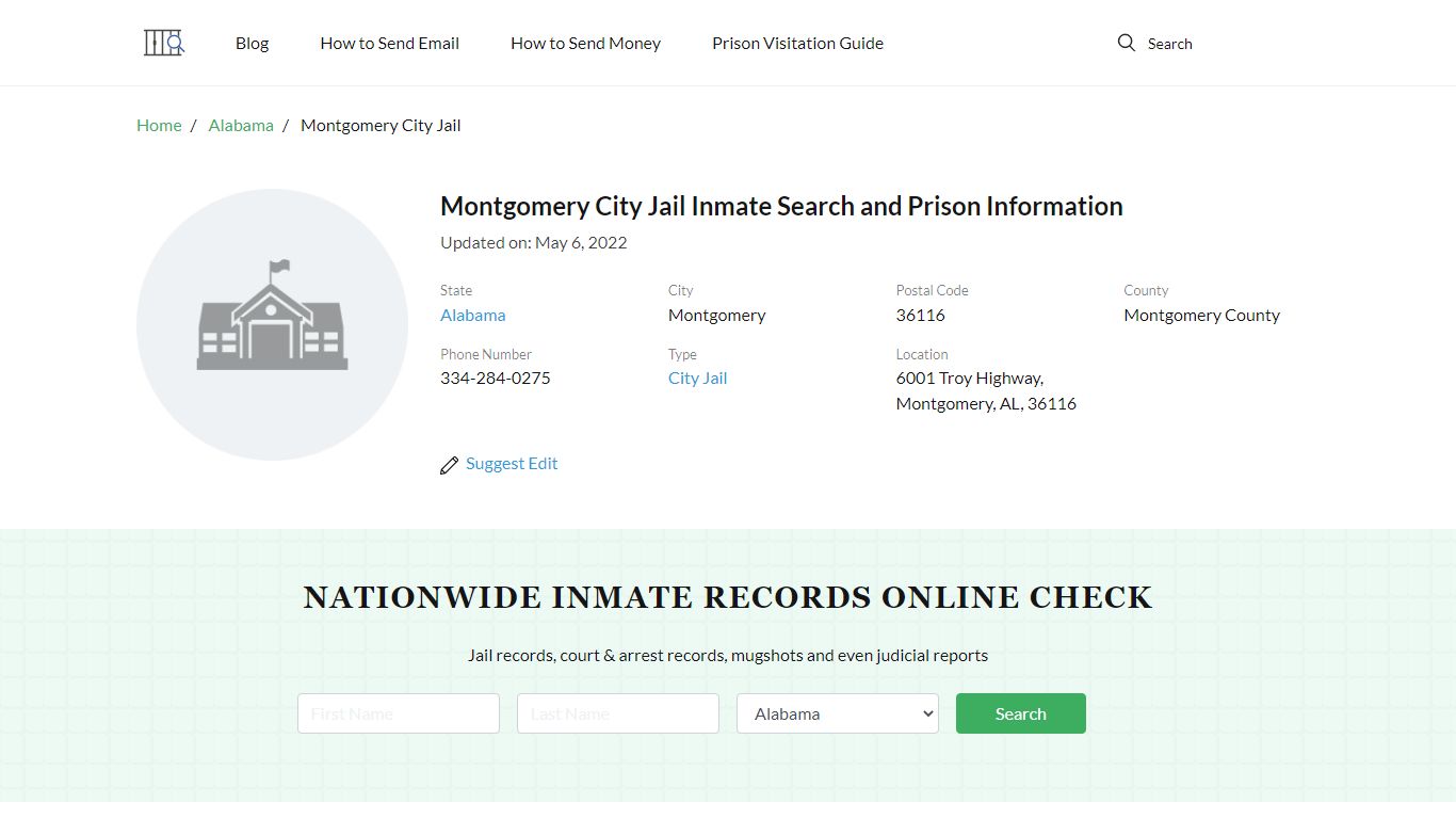 Montgomery City Jail Inmate Search, Visitation, Phone no ...